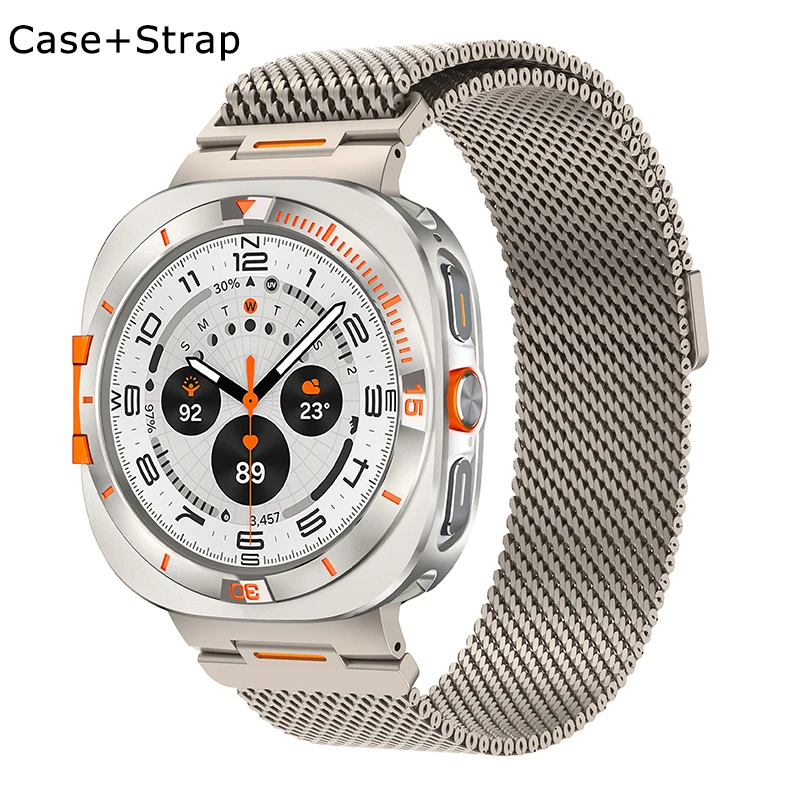 Metal Case+Strap for Samsung Galaxy Watch Ultra 47mm Hard Rugged Bumper Protector Cover Magnetic Wristband for Galaxy Ultra 47mm
Metal Case+Strap for Samsung Galaxy Watch Ultra 47mm Hard Rugged Bumper Protector Cover Magnetic Wristband for Galaxy Ultra 47mm