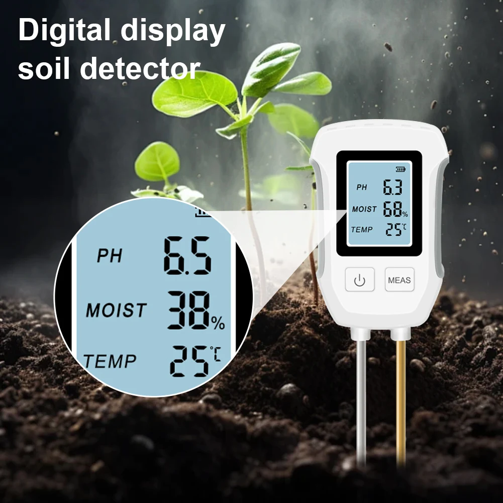 Digital LCD Soil Tester PH/Moisture/Temp 3.0-9.0 PH Meter Heat-resistant Metal Sensor Humidity Monitor for Flower Plants Garden
Digital LCD Soil Tester PH/Moisture/Temp 3.0-9.0 PH Meter Heat-resistant Metal Sensor Humidity Monitor for Flower Plants Garden