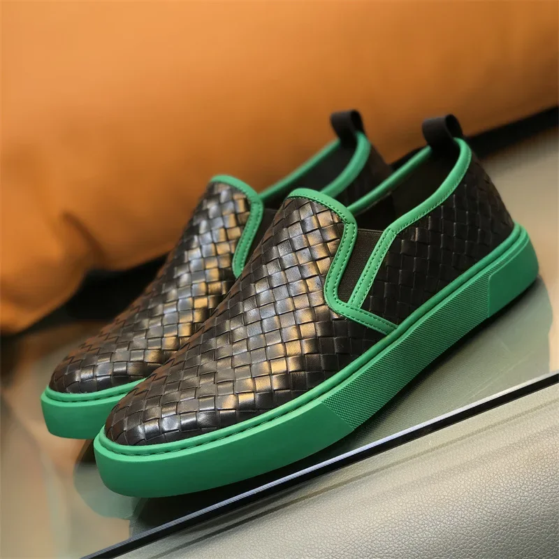 Men casual shoes leather fashion loafers flat non lace comfortable vent 2025 Spring
Men casual shoes leather fashion loafers flat non lace comfortable vent 2025 Spring