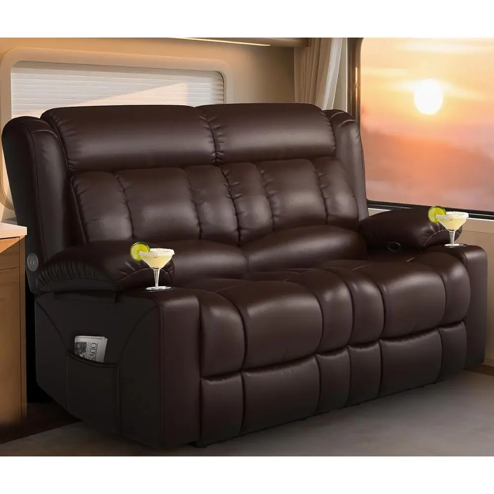 RV Loveseat Recliner Soa, Reclining Loveseat Home Theater Seating with USB Ports, Cup Holders, Insert kets, Wall Her RV Recliner
RV Loveseat Recliner Soa, Reclining Loveseat Home Theater Seating with USB Ports, Cup Holders, Insert kets, Wall Her RV Recliner