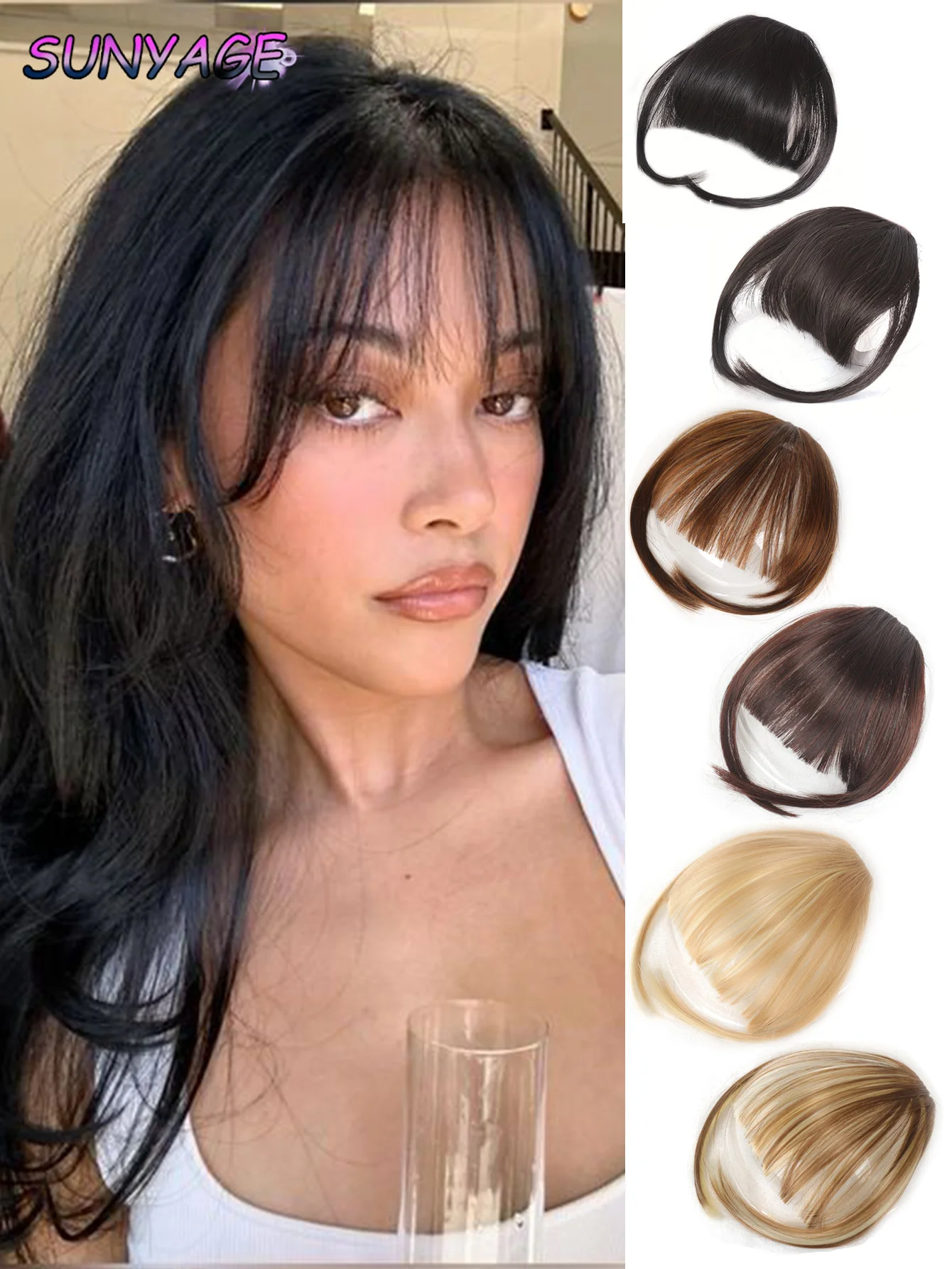 SUNYAGE Synthetic Air Bangs Hair Clip-In Extension Front Fringes Hair pieces Air Bangs Fiber Hair Accessorie Invisible Natural
SUNYAGE Synthetic Air Bangs Hair Clip-In Extension Front Fringes Hair pieces Air Bangs Fiber Hair Accessorie Invisible Natural
