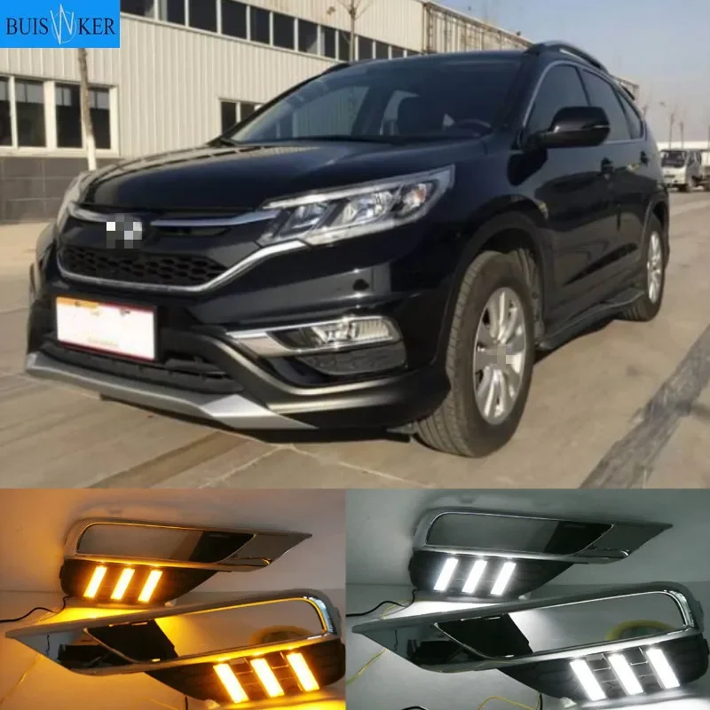 1 Set 12V ABS LED Daytime Running Light Daylight With Yellow Turn Signal Lamp For Honda CRV CR-V 2015 2016 DRL
1 Set 12V ABS LED Daytime Running Light Daylight With Yellow Turn Signal Lamp For Honda CRV CR-V 2015 2016 DRL