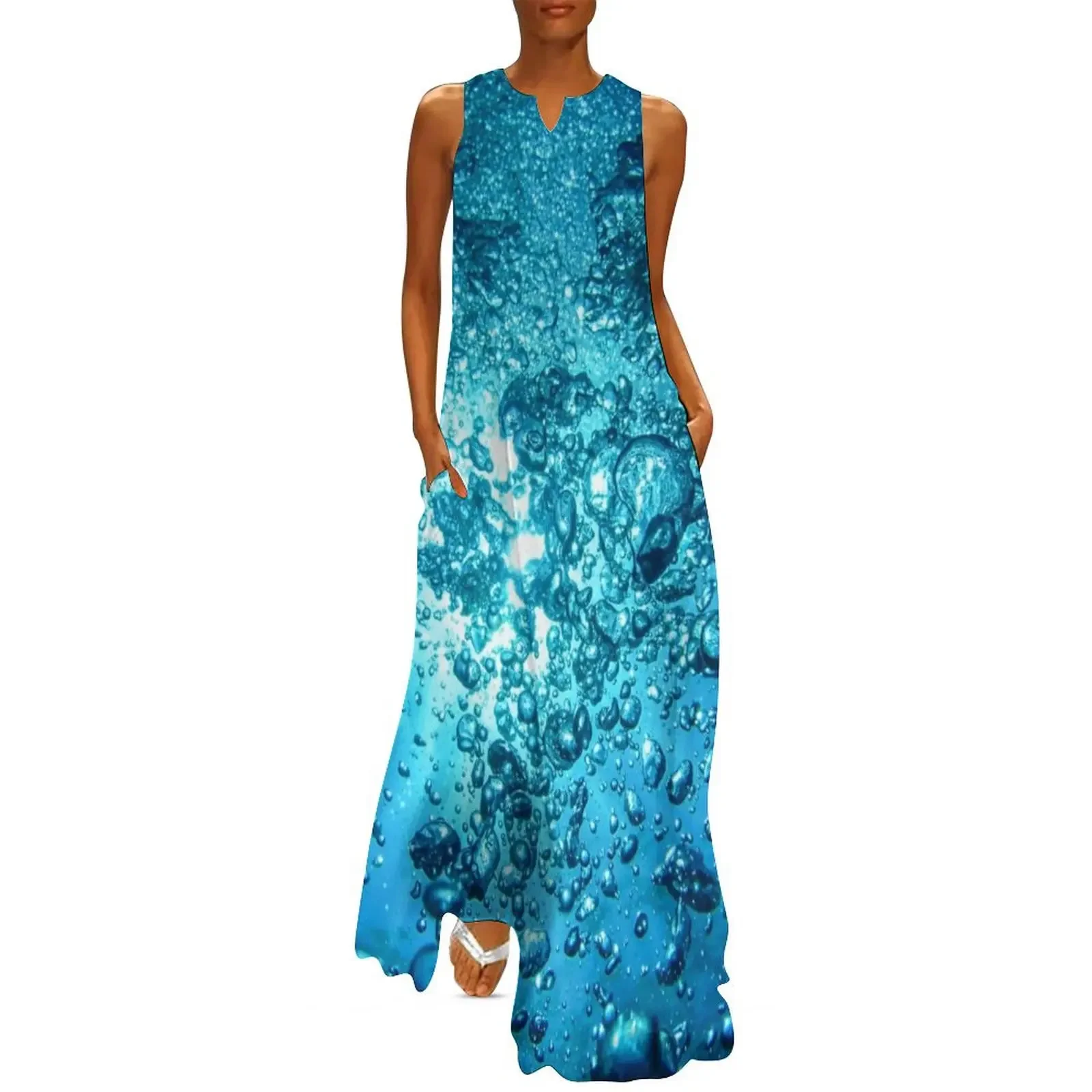 Blue Water Bubbles Long Dress elegant women's dresses for wedding evening dresses luxury 2025 Dress 
Blue Water Bubbles Long Dress elegant women's dresses for wedding evening dresses luxury 2025 Dress