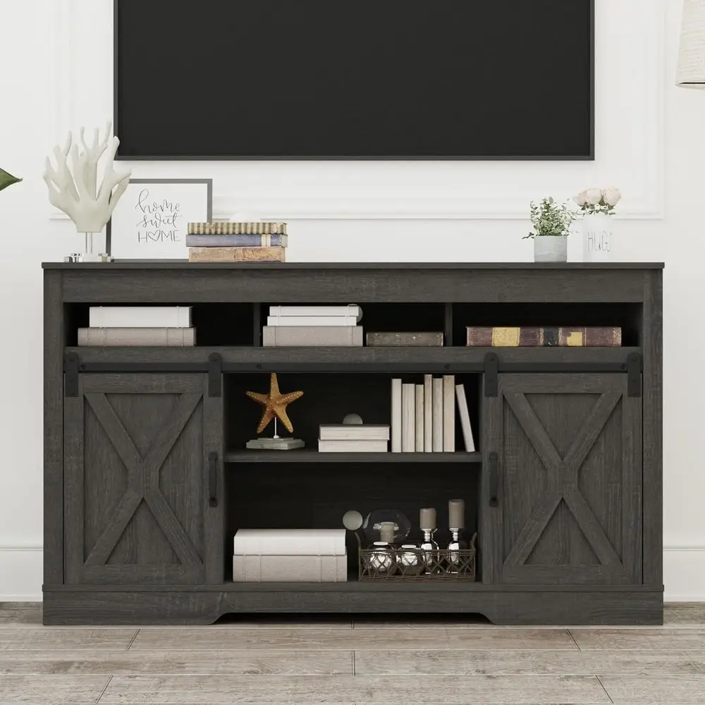 65+ Inch TV Stand, 34 Tall Sliding Barn Door Entertainment Center, Rustic Wood Media Storage Cabinet for Living Room, Bedroom in
65+ Inch TV Stand, 34 Tall Sliding Barn Door Entertainment Center, Rustic Wood Media Storage Cabinet for Living Room, Bedroom in