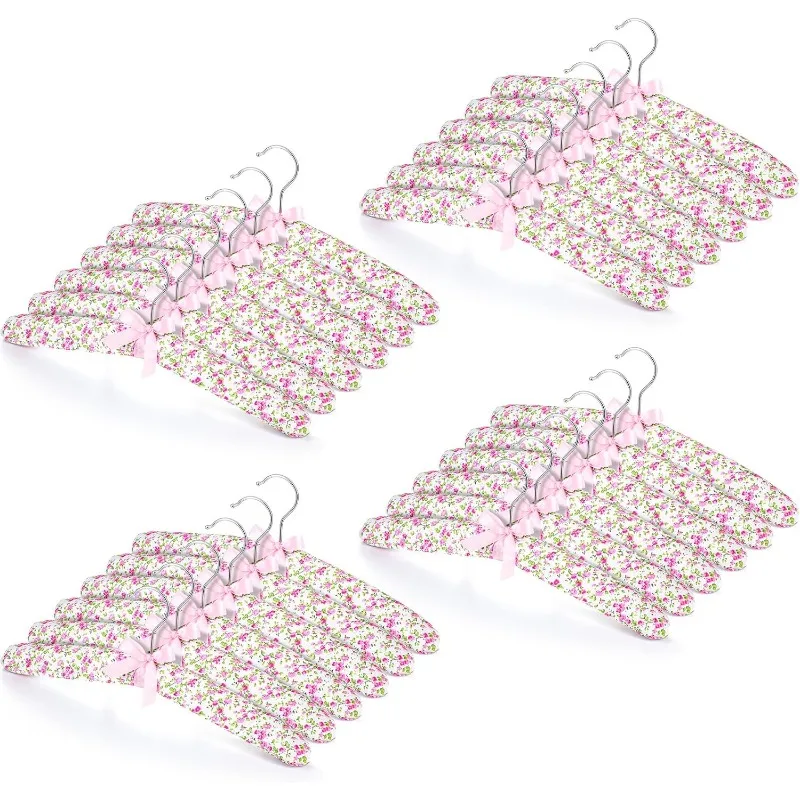 24 Pieces Satin Padded Hangers Satin Hangers with Anti-Rust Swiveling Hook Shoulder for Hanging Dresses
24 Pieces Satin Padded Hangers Satin Hangers with Anti-Rust Swiveling Hook Shoulder for Hanging Dresses