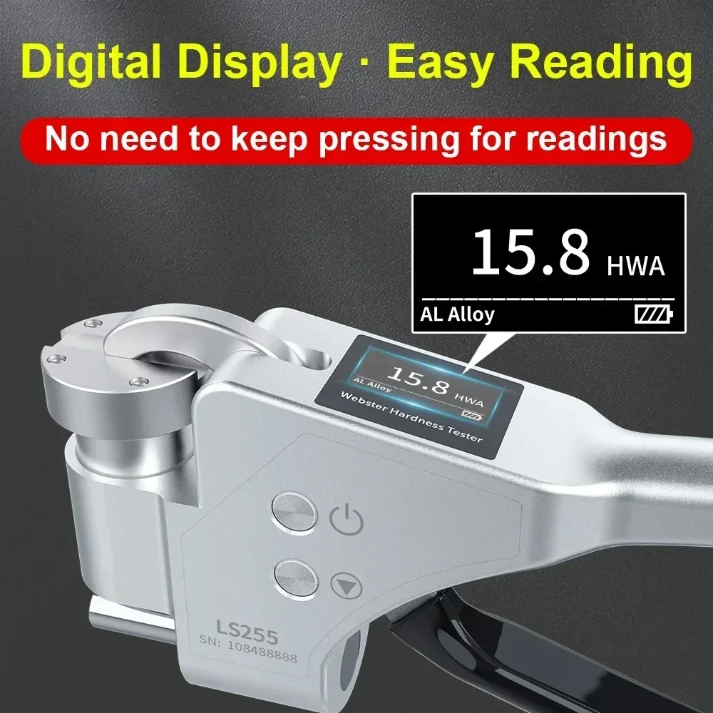 LS255 Aluminum Alloy Mild Steel Portable Hardness Tester Digital Webster Hardness Tester for Aluminum HOT SALES
LS255 Aluminum Alloy Mild Steel Portable Hardness Tester Digital Webster Hardness Tester for Aluminum HOT SALES