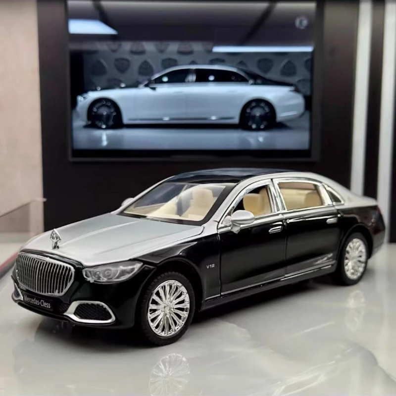 Новый 1:24 моделирование Benz Maybach S680, модель автомобиля из сплава, звук и свет, игрушечный автомобиль, литая под давлением коллекция для мальчиков, украшение, подарок
Новый 1:24 моделирование Benz Maybach S680, модель автомобиля из сплава, звук и свет, игрушечный автомобиль, литая под давлением коллекция для мальчиков, украшение, подарок