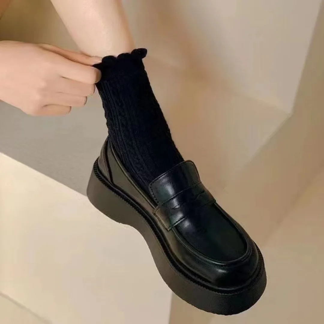 Women Loafers 2025 New Women's Korean Style Loafers Platform Clog Design Japanese JK British Style Leather Slip On Shoes
Women Loafers 2025 New Women's Korean Style Loafers Platform Clog Design Japanese JK British Style Leather Slip On Shoes