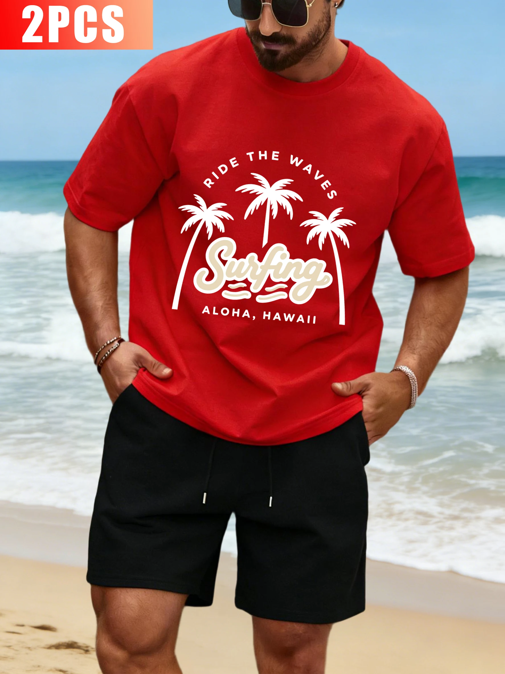 Ride The Waves Hawall Printing Men T-Shirt Set Hip Hop Drawstring Shorts Fashion O-Neck Cotton Tee Unisex Loose Streetwear
Ride The Waves Hawall Printing Men T-Shirt Set Hip Hop Drawstring Shorts Fashion O-Neck Cotton Tee Unisex Loose Streetwear