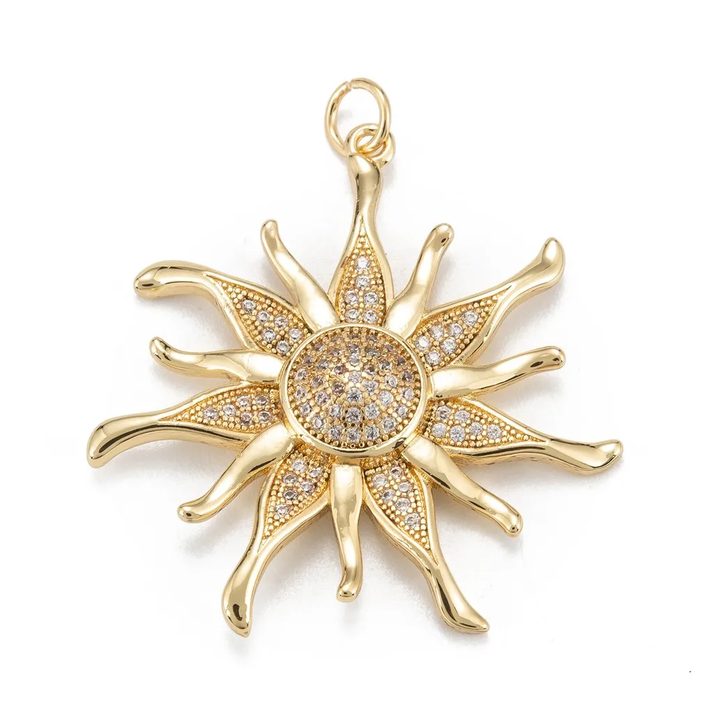 1Pc Brass Micro Pave Clear Cubic Zirconia Sun Charms For Necklace Pendants Jewelry Making Findings
1Pc Brass Micro Pave Clear Cubic Zirconia Sun Charms For Necklace Pendants Jewelry Making Findings