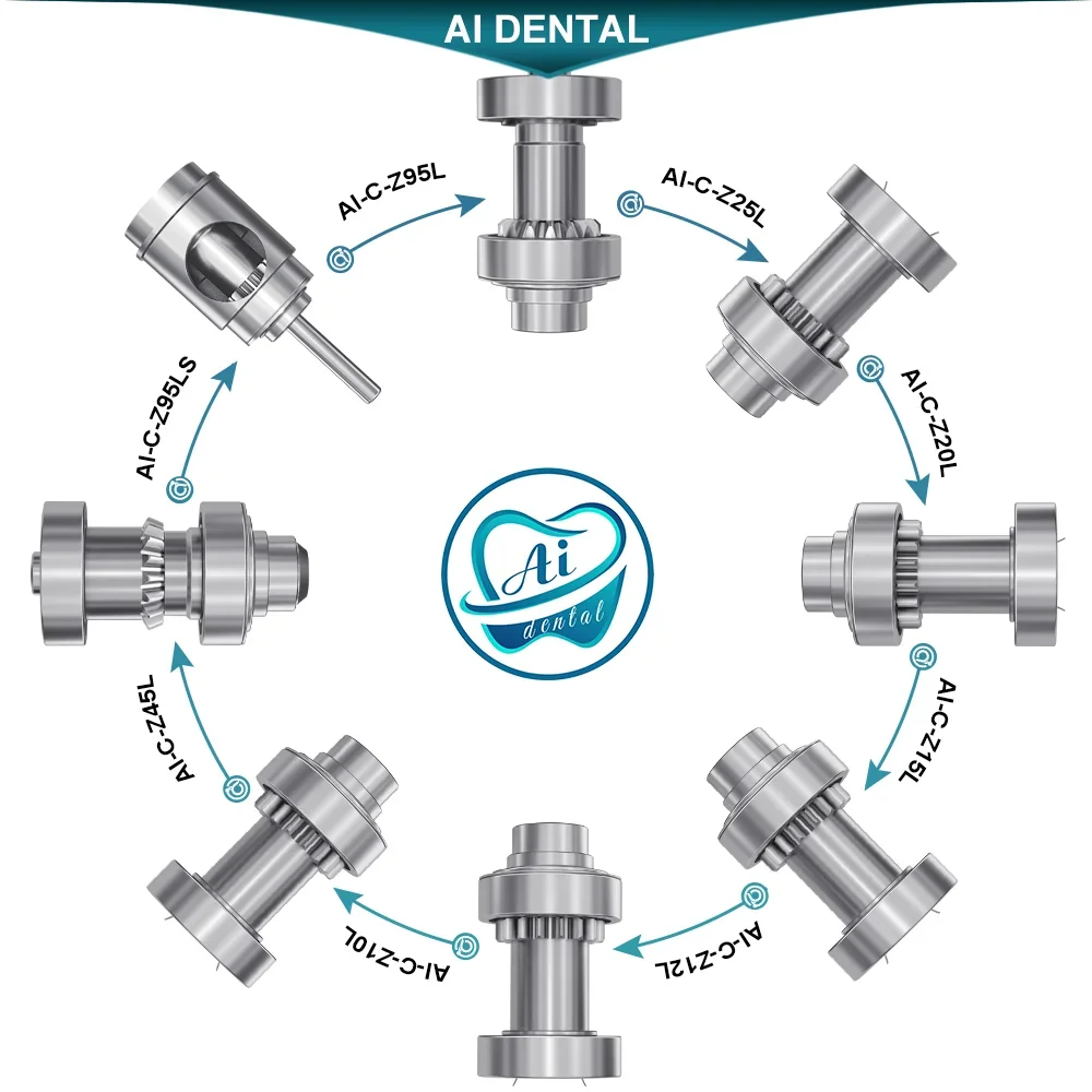 AI-C-Z-Series Dental Contra Angle Kit Z25L Z20L Z12L Z10L Optic Fiber Internal Spray Turbine Head Rotor Clinical Equipment
AI-C-Z-Series Dental Contra Angle Kit Z25L Z20L Z12L Z10L Optic Fiber Internal Spray Turbine Head Rotor Clinical Equipment