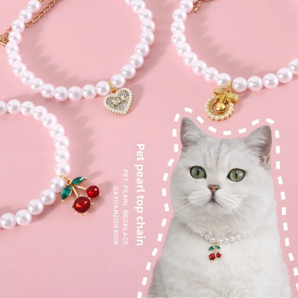 Pet Princess Style Pearl Cherry Love Bow Pendant Necklace Cat Bichon Dog Birthday Ins Wind Collar
Pet Princess Style Pearl Cherry Love Bow Pendant Necklace Cat Bichon Dog Birthday Ins Wind Collar