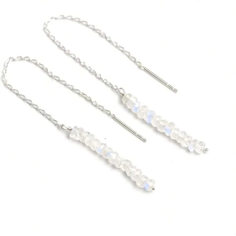 GemInspire Sterling Silver Threader Earrings With Real Gemstone Beads - Elegant Pull-Through Design For Women, Dangling Western
GemInspire Sterling Silver Threader Earrings With Real Gemstone Beads - Elegant Pull-Through Design For Women, Dangling Western