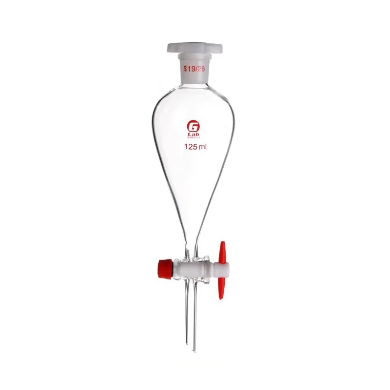 30ml-1000ml Pear-shaped Clear Thick Separating Funnel with PTFE Piston for Lab Experiment
30ml-1000ml Pear-shaped Clear Thick Separating Funnel with PTFE Piston for Lab Experiment