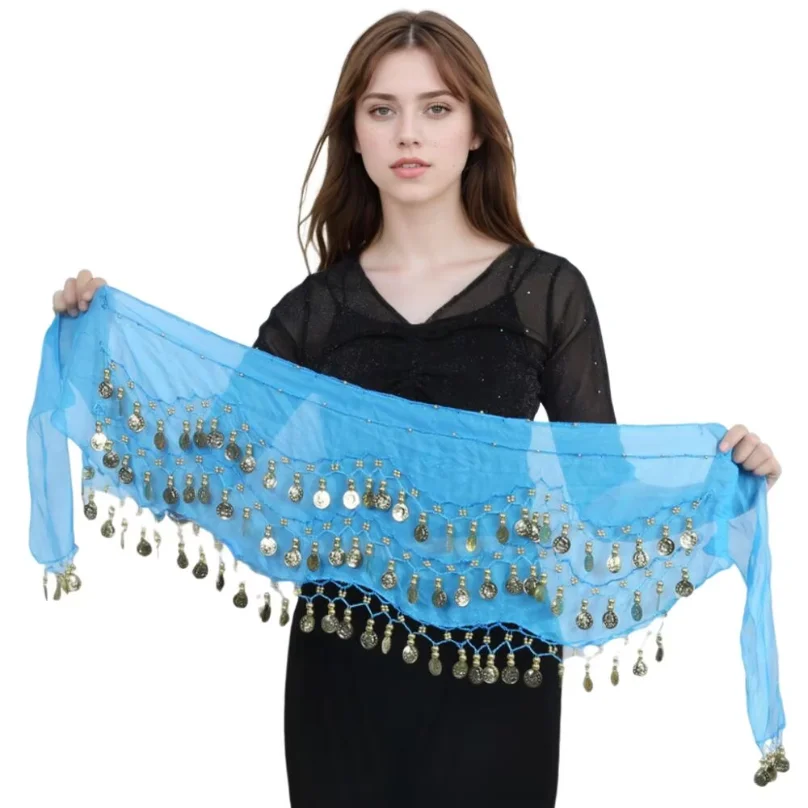 1PC Indian Dance Dress Waist Chain Belt for Women Belly Dance Chiffon Gold Coin Hip Scarf Performance Practice Accessories
1PC Indian Dance Dress Waist Chain Belt for Women Belly Dance Chiffon Gold Coin Hip Scarf Performance Practice Accessories