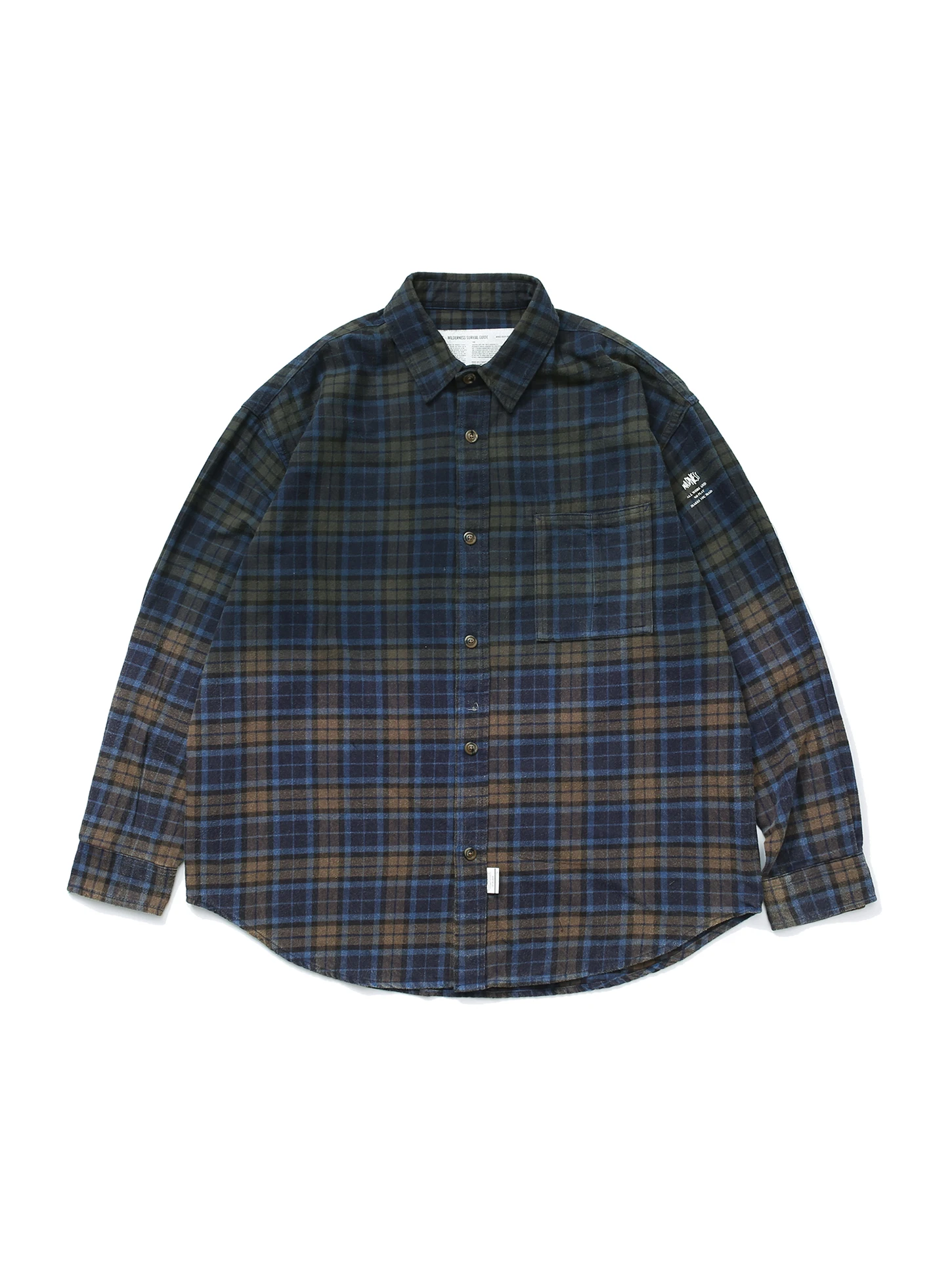 MADNESS CHECKED SHIRT Washed hanging dye gradual change polished blue plaid shirt
MADNESS CHECKED SHIRT Washed hanging dye gradual change polished blue plaid shirt
