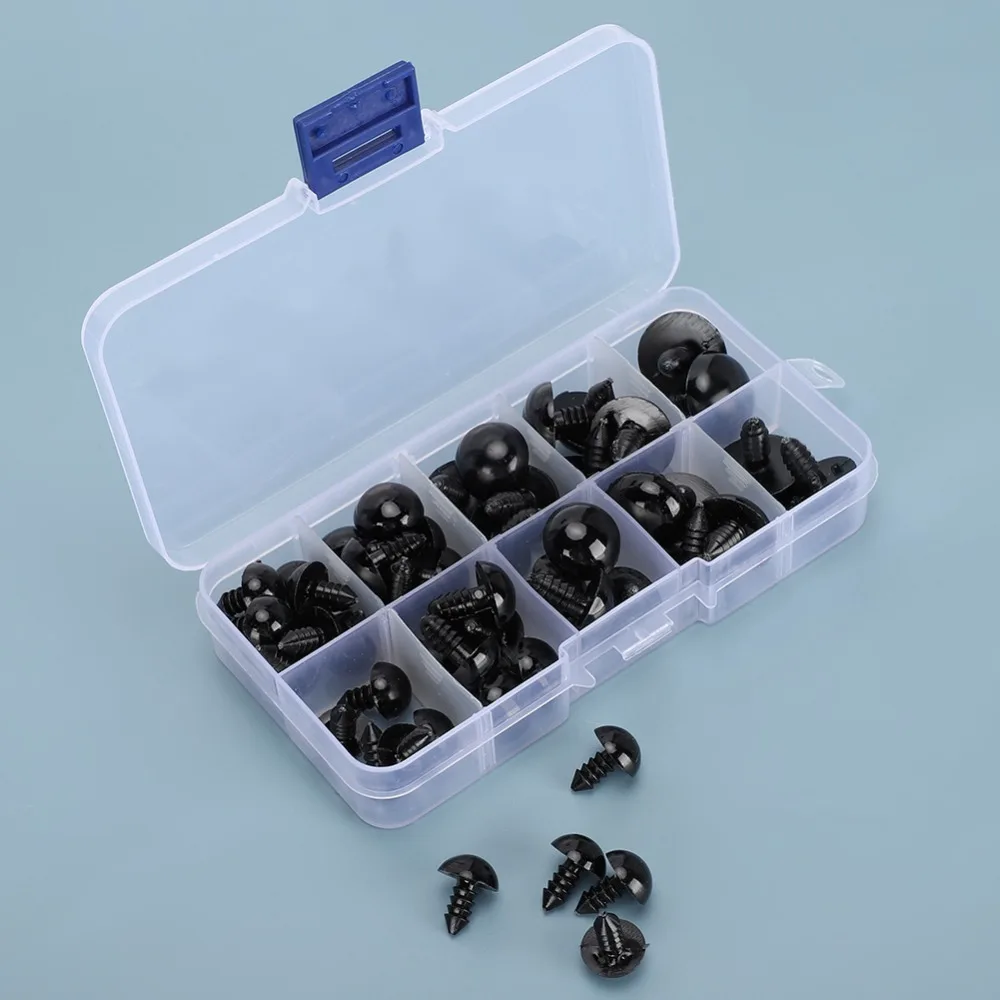 52pcs Making Black Screw Eyes Plastic 12-20MM DIY Bear Eyes Hand Made Materials Animal Making
52pcs Making Black Screw Eyes Plastic 12-20MM DIY Bear Eyes Hand Made Materials Animal Making