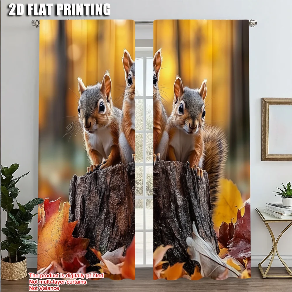 2pcs, Curtains&Drapes 2D print Animal Theme Squirrel Polyester (without rod) Art Deco Festive for Study, Living Room, Kitchen -
2pcs, Curtains&Drapes 2D print Animal Theme Squirrel Polyester (without rod) Art Deco Festive for Study, Living Room, Kitchen -