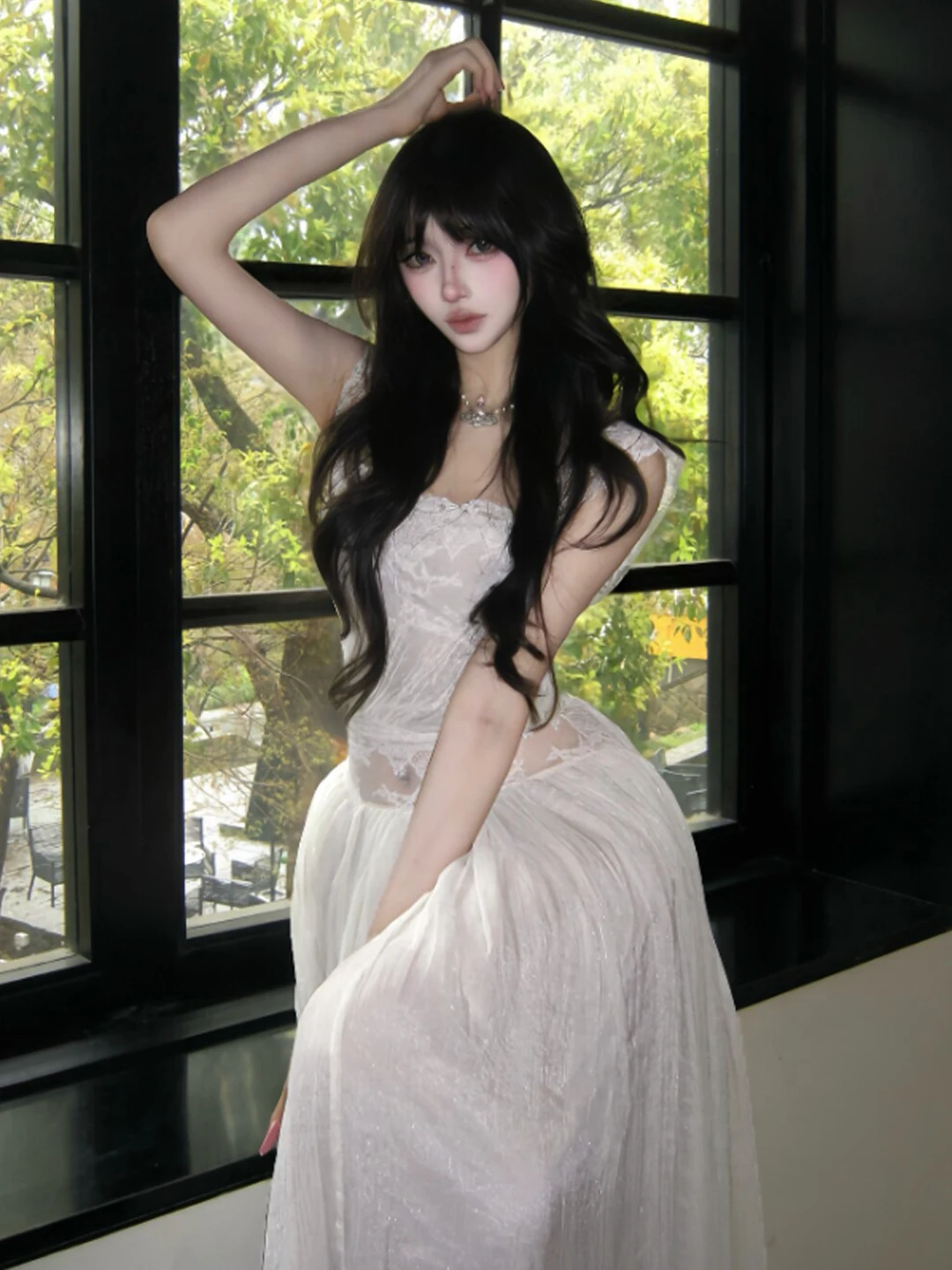 Gentle Wind Unique Style Lace Off-Shoulder Long Dress Slimming High Waist Cotton Summer Dress for Young Women City Commute Ca...
Gentle Wind Unique Style Lace Off-Shoulder Long Dress Slimming High Waist Cotton Summer Dress for Young Women City Commute Ca...