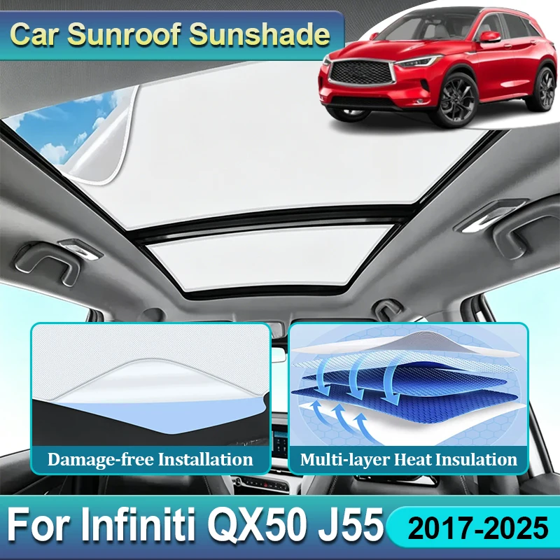 Car Outdoor Sun Visor For Infiniti QX50 QX55 J55 MK2 Accessorie 2017~2025 Sunroof Suede Sunshade Electrostatic Adsorption Tools
Car Outdoor Sun Visor For Infiniti QX50 QX55 J55 MK2 Accessorie 2017~2025 Sunroof Suede Sunshade Electrostatic Adsorption Tools