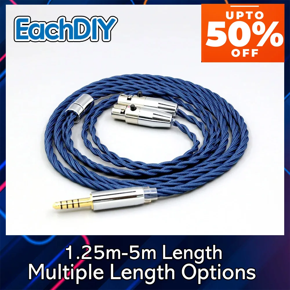 OCC Alloy Graphene Full Pure 99% Silver Sleeved Earphone Cable For Monolith M1570 Monolith by Monoprice AMT Planar 8605
OCC Alloy Graphene Full Pure 99% Silver Sleeved Earphone Cable For Monolith M1570 Monolith by Monoprice AMT Planar 8605