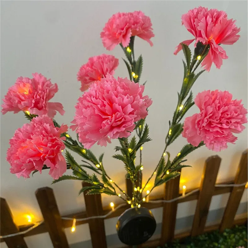 Outdoor Solar Carnation Lights Waterproof Garden Lawn Lights LED Flower Stake Lights Christmas Lighting Decor for Yard
Outdoor Solar Carnation Lights Waterproof Garden Lawn Lights LED Flower Stake Lights Christmas Lighting Decor for Yard