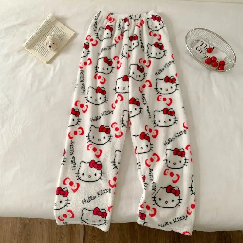 Hello Kitty Cartoon Flannel Warm Women's Sleepy Pants Loose, Comfortable, Cute Home Pants Winter Plush Pants Y2K Trend
Hello Kitty Cartoon Flannel Warm Women's Sleepy Pants Loose, Comfortable, Cute Home Pants Winter Plush Pants Y2K Trend