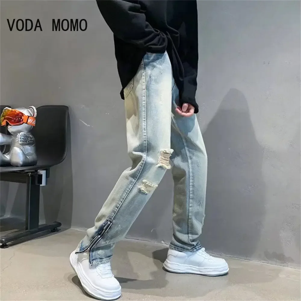 Hip Hop Wide Leg Pants Summer Commercial Street Jeans Men's and Women's Light Color Loose Fashion Straight Pants
Hip Hop Wide Leg Pants Summer Commercial Street Jeans Men's and Women's Light Color Loose Fashion Straight Pants