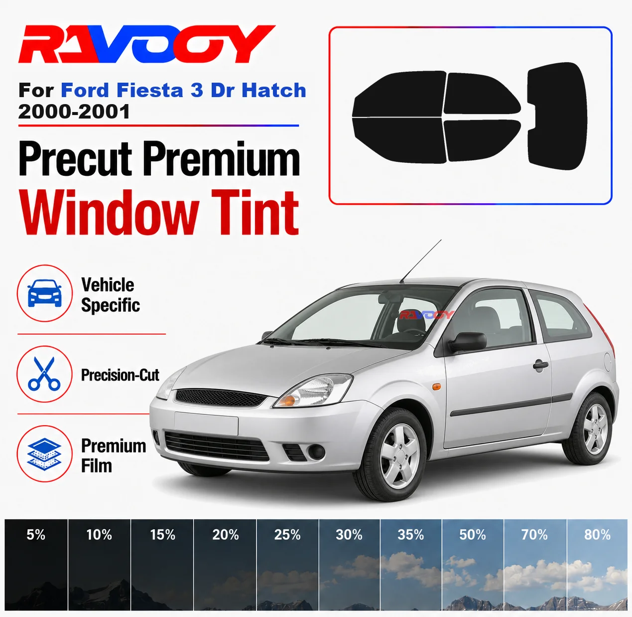 Premium Precut Window Tint Kit Front Windows Rear Windows Rear Windshield For Ford Fiesta 3 Dr Hatch 2000-2001 Nano Ceramic Film
Premium Precut Window Tint Kit Front Windows Rear Windows Rear Windshield For Ford Fiesta 3 Dr Hatch 2000-2001 Nano Ceramic Film