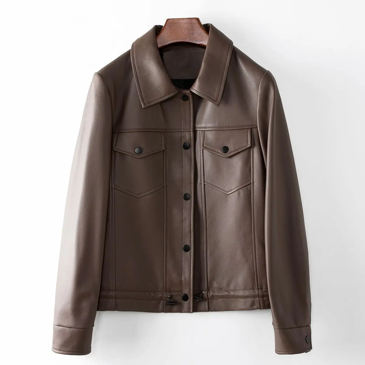 Chain 2024 Haining Spring New Genuine Leather Coat 100% Sheepskin Women's Casual Leather Jacket
Chain 2024 Haining Spring New Genuine Leather Coat 100% Sheepskin Women's Casual Leather Jacket