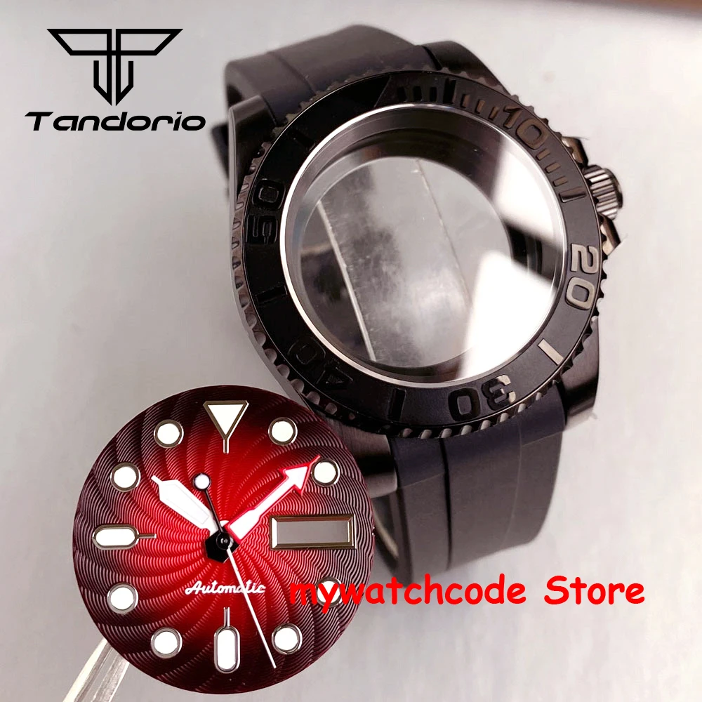 Корпус часов Tandorio с PVD-покрытием из черной нержавеющей стали, резиновый циферблат, набор стрелок, совместимый с механизмами NH34, NH35, NH36, сапфировое стекло.
Корпус часов Tandorio с PVD-покрытием из черной нержавеющей стали, резиновый циферблат, набор стрелок, совместимый с механизмами NH34, NH35, NH36, сапфировое стекло.