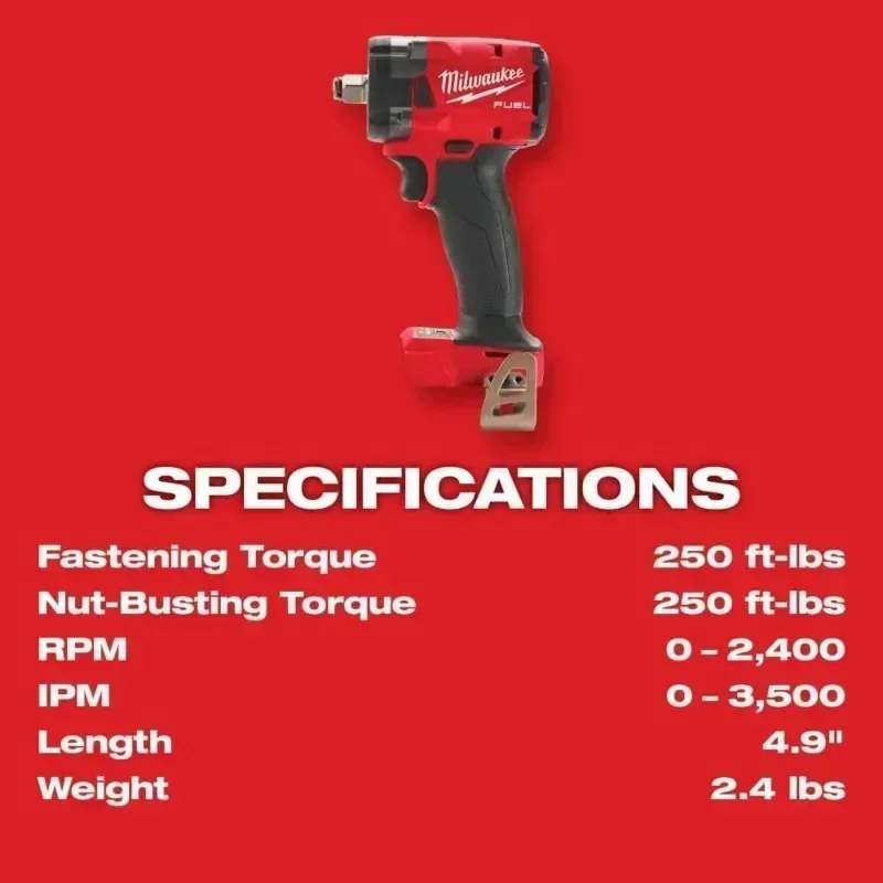 18V Milwaukee M18 FIW2F12 18V Lithium Battery 800N.M 1/2" Brushless battery screwdrivers Impact Drill High Torque Tool
18V Milwaukee M18 FIW2F12 18V Lithium Battery 800N.M 1/2" Brushless battery screwdrivers Impact Drill High Torque Tool