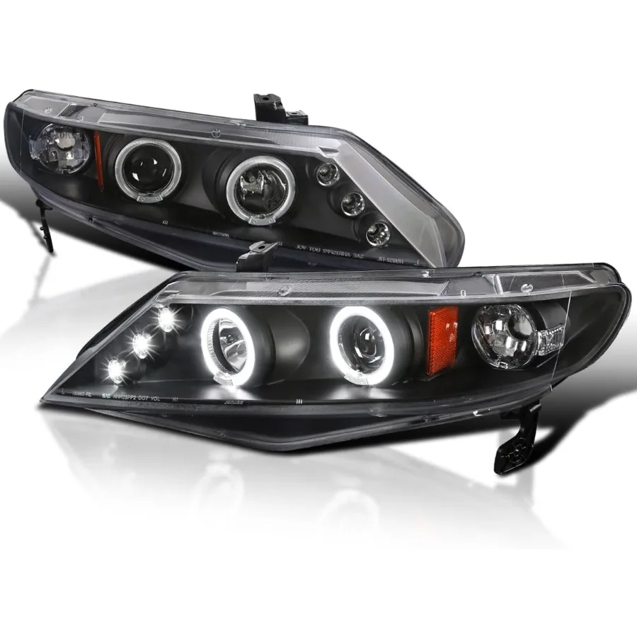 LED Projector Headlights Black for 2006-2011 Honda Civic 4 Door Sedan Left and Right Pair Headlamp Assembly with Enhanced Visib
LED Projector Headlights Black for 2006-2011 Honda Civic 4 Door Sedan Left and Right Pair Headlamp Assembly with Enhanced Visib