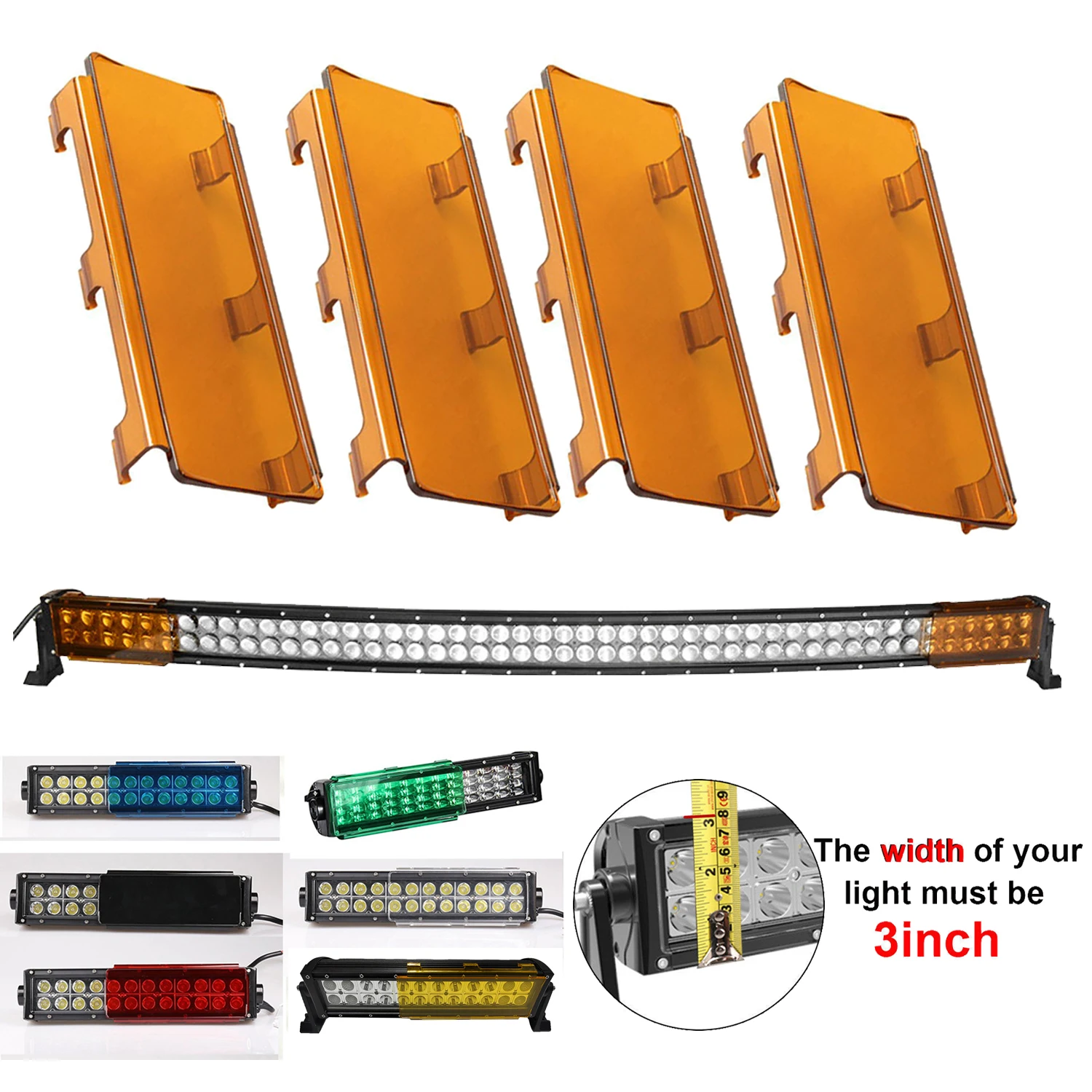 4pcs 8 inch Lens Protective Cover Black/Amber/Red/Yellow/Green/Clear/Yellow for 32 inch Straight/Curved Led Work Light Bar ATV
4pcs 8 inch Lens Protective Cover Black/Amber/Red/Yellow/Green/Clear/Yellow for 32 inch Straight/Curved Led Work Light Bar ATV