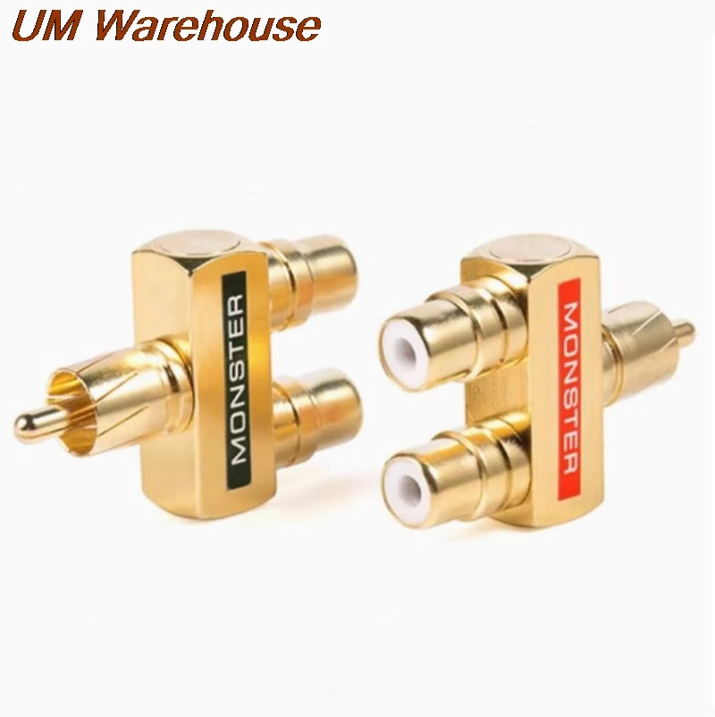 All copper gold-plated lotus tee Dual audio RCA one-to-two, one male to two female AV adapter 20pcs
All copper gold-plated lotus tee Dual audio RCA one-to-two, one male to two female AV adapter 20pcs