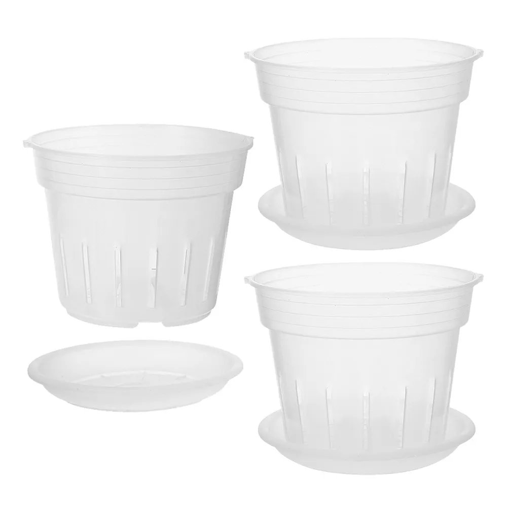 Набор из 3 прозрачных горшков для орхидей-бабочек с дренажными отверстиями, пластиковые кашпо для комнатных и уличных растений
Набор из 3 прозрачных горшков для орхидей-бабочек с дренажными отверстиями, пластиковые кашпо для комнатных и уличных растений