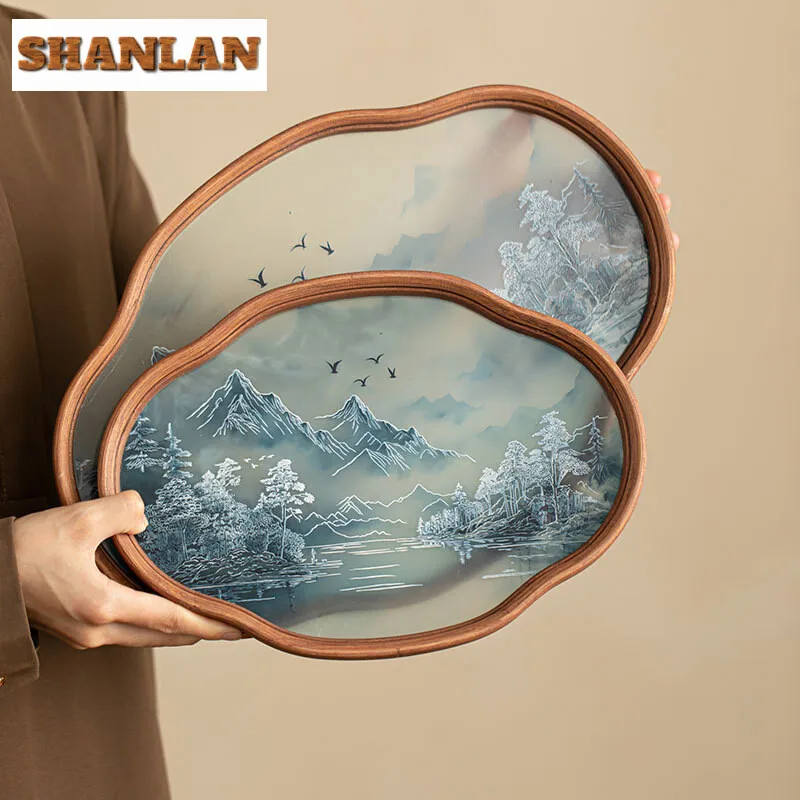 Begonia Flower Glass Tray Wooden Storage Tray Tea Cup Serving Platter Decorative Tray for Events Breakfast Party Entertaining
Begonia Flower Glass Tray Wooden Storage Tray Tea Cup Serving Platter Decorative Tray for Events Breakfast Party Entertaining