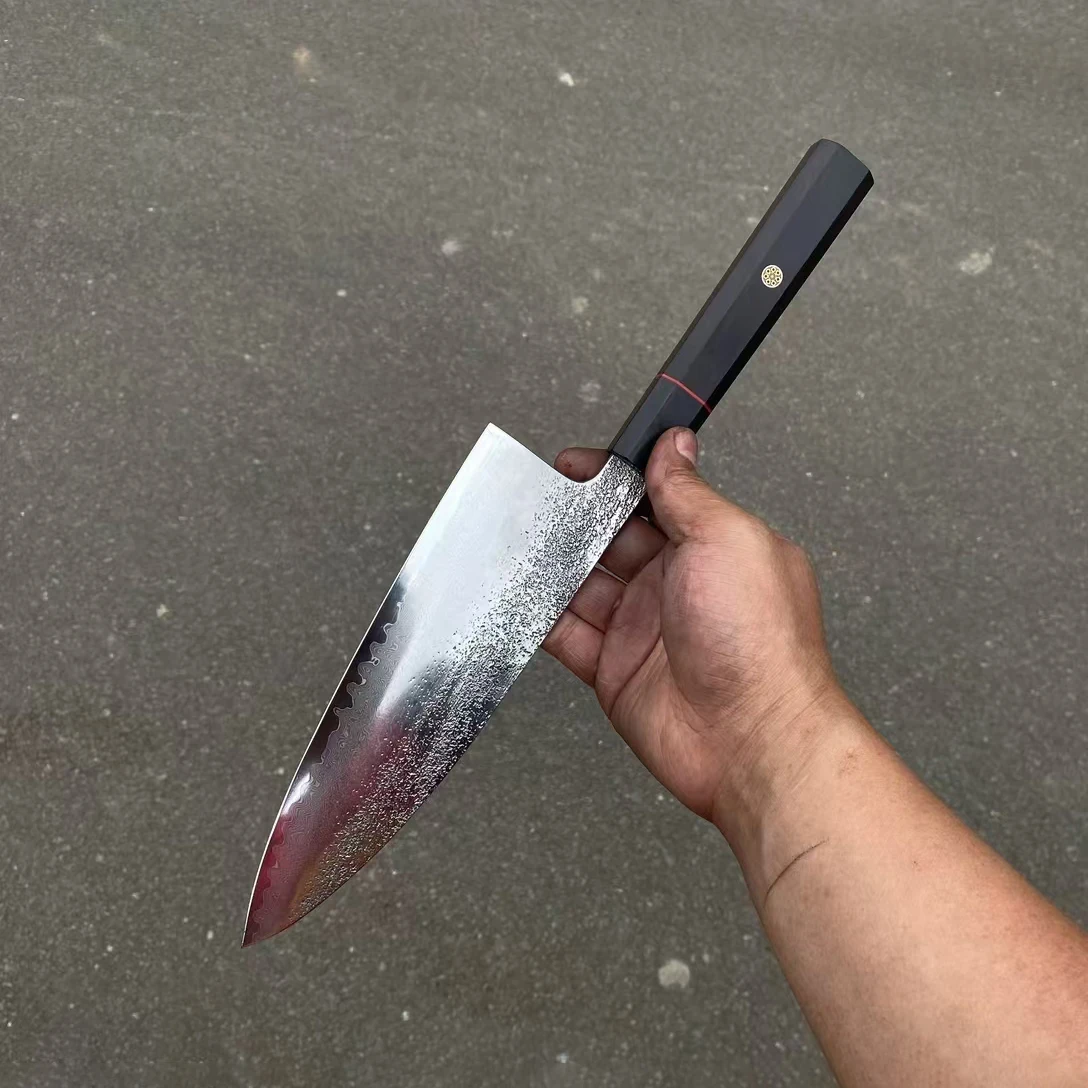 8.5 Inch Deba Knife Double-edged Blade 300+ Layers Damascus Steel Chef Slicing Cleaver Handmade Forged Western Kitchen Knife
8.5 Inch Deba Knife Double-edged Blade 300+ Layers Damascus Steel Chef Slicing Cleaver Handmade Forged Western Kitchen Knife