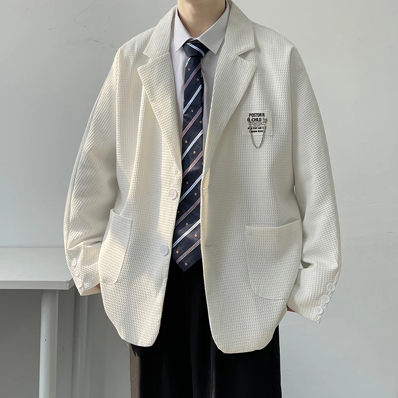 White Oversize Men's Suit Casual Fashionable Autumn Winter Light Maturity Style Tuxedo Coat Flat Collar Single Button Clothing
White Oversize Men's Suit Casual Fashionable Autumn Winter Light Maturity Style Tuxedo Coat Flat Collar Single Button Clothing
