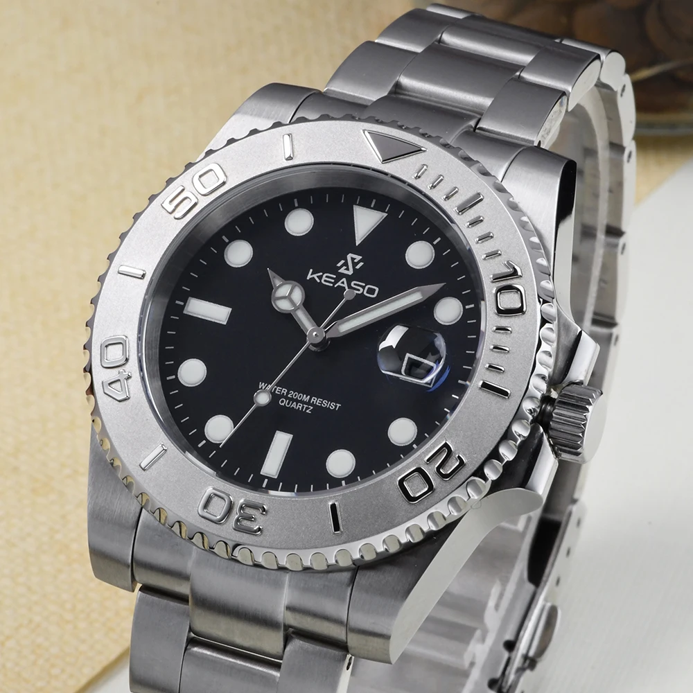 KEASO watch Stainless steel watch QUARTZ movement dive watch BGW-9 lume Sapphire glass men watch Waterproof watch
KEASO watch Stainless steel watch QUARTZ movement dive watch BGW-9 lume Sapphire glass men watch Waterproof watch