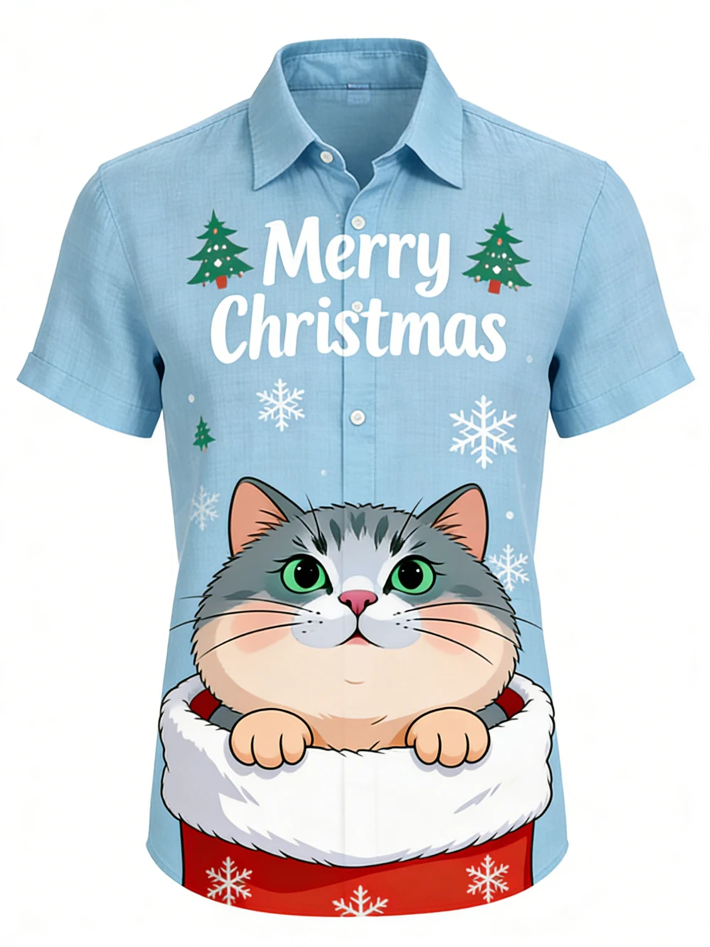 Men's Christmas Cartoon Cat Funny 3D Printed White Shirt Hawaiian Tropical Casual Shirt Festival Party Clothing Men's New Year's
Men's Christmas Cartoon Cat Funny 3D Printed White Shirt Hawaiian Tropical Casual Shirt Festival Party Clothing Men's New Year's