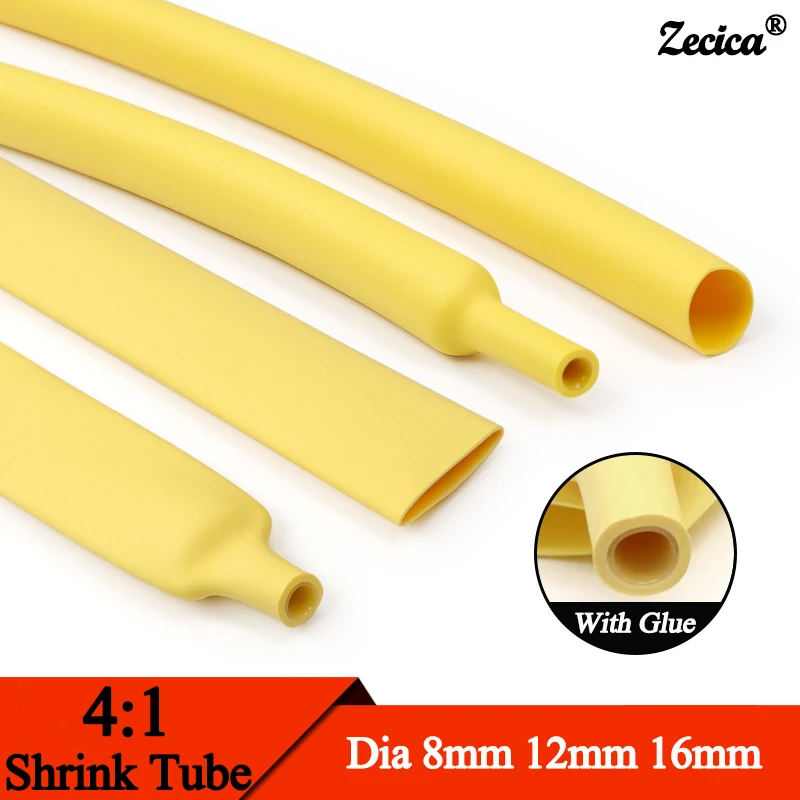 1~20m 4:1 Yellow Heat Shrink Tubing With Glue Diameter 8~16mm Double Wall Adhensive Polyolefin Sleeve Line Wire Cable Protector
1~20m 4:1 Yellow Heat Shrink Tubing With Glue Diameter 8~16mm Double Wall Adhensive Polyolefin Sleeve Line Wire Cable Protector