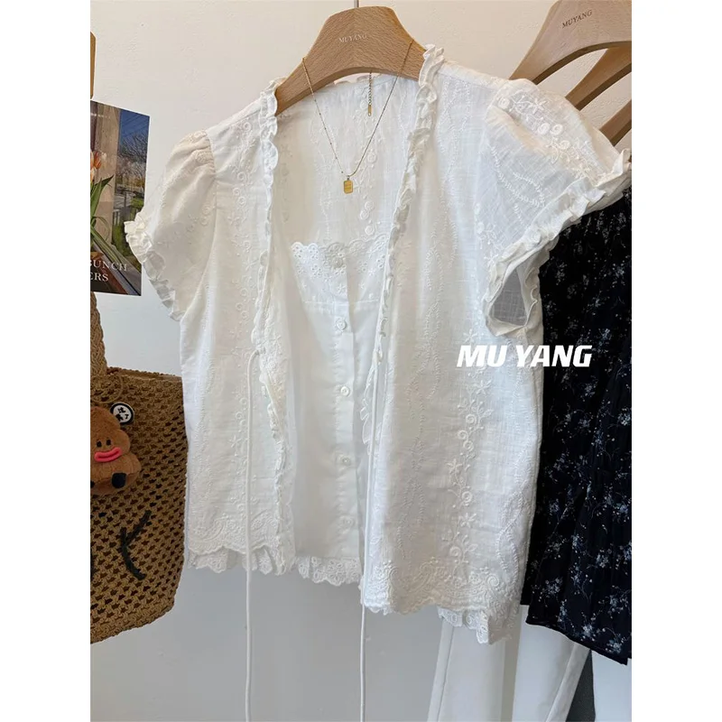 Women Clothing Summer Fashion Casual Hollow Out Solid Color V-neck Female Simplicity All-match Appear Thin Short Sleeve Top Tee
Women Clothing Summer Fashion Casual Hollow Out Solid Color V-neck Female Simplicity All-match Appear Thin Short Sleeve Top Tee