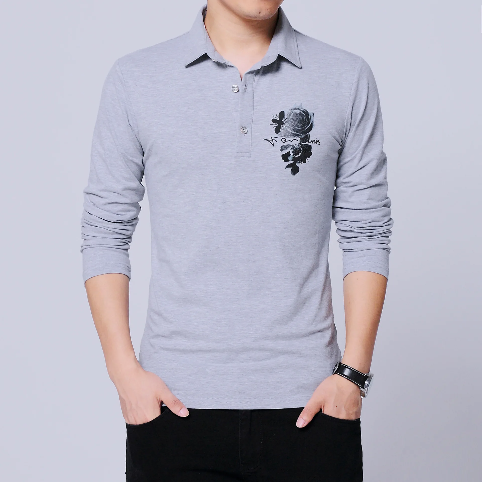 Spring New Men's Long Sleeve T-Shirt Korean Style Advert Shirt Collared Printed Cotton Casual Wear Daily Plant Floral Pattern
Spring New Men's Long Sleeve T-Shirt Korean Style Advert Shirt Collared Printed Cotton Casual Wear Daily Plant Floral Pattern