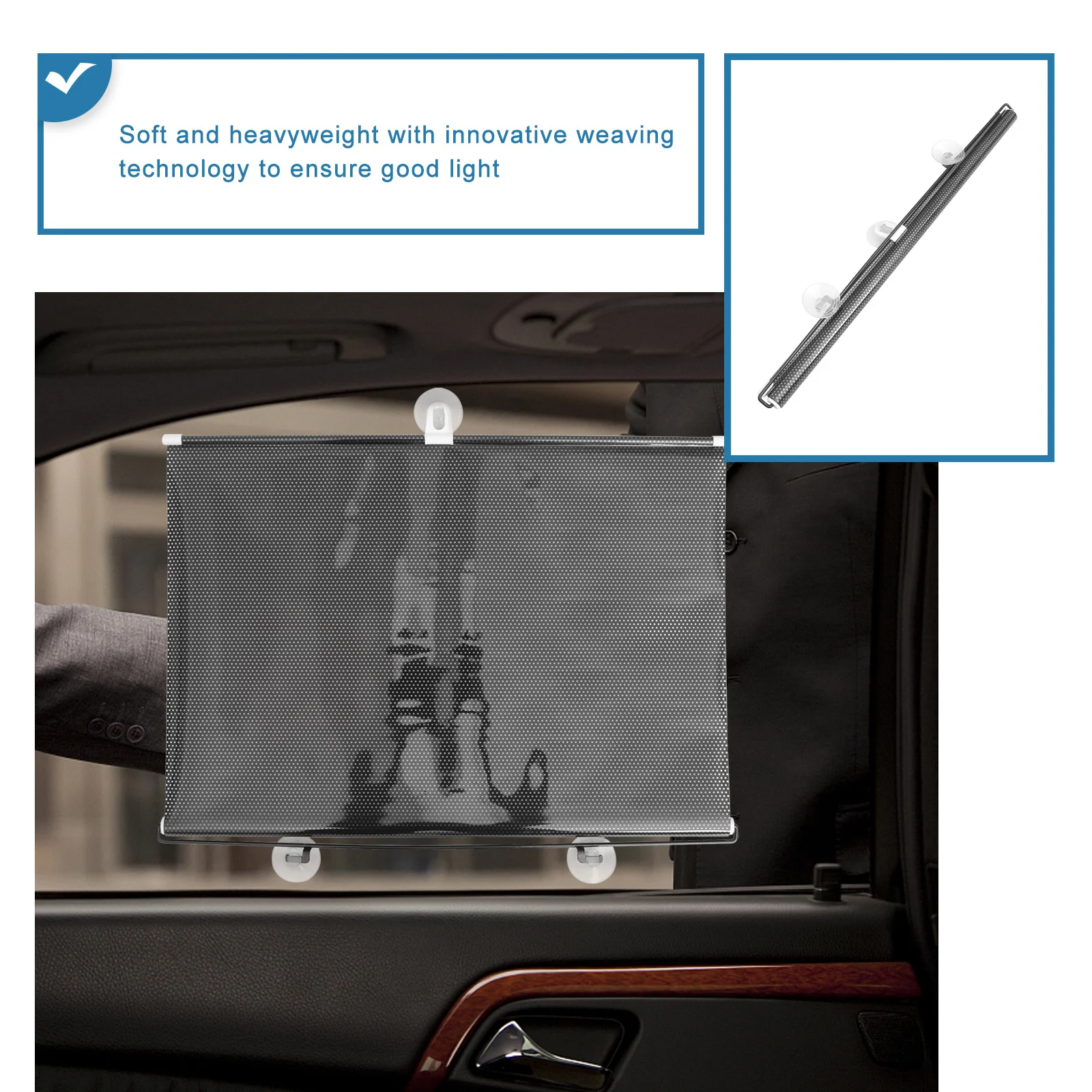 Portable Blinds for Windows Suction Cup Attached Black Mesh Dot Machine Washable Sun Protection Curtain for French Door
Portable Blinds for Windows Suction Cup Attached Black Mesh Dot Machine Washable Sun Protection Curtain for French Door