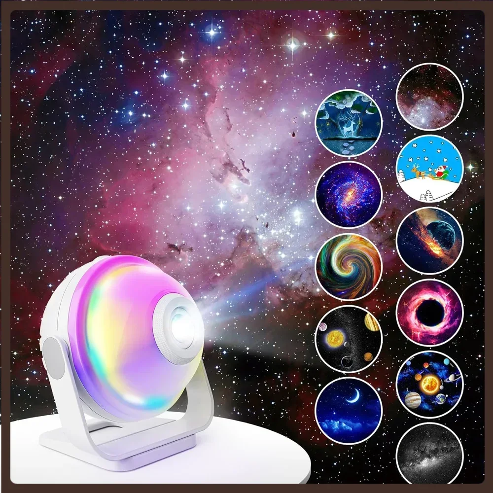 Galaxy Projector Night Light APP Control 11 in 1 Planetarium Star Projector Realistic Starry Sky Night Lamp with Solar Moon Gift
Galaxy Projector Night Light APP Control 11 in 1 Planetarium Star Projector Realistic Starry Sky Night Lamp with Solar Moon Gift