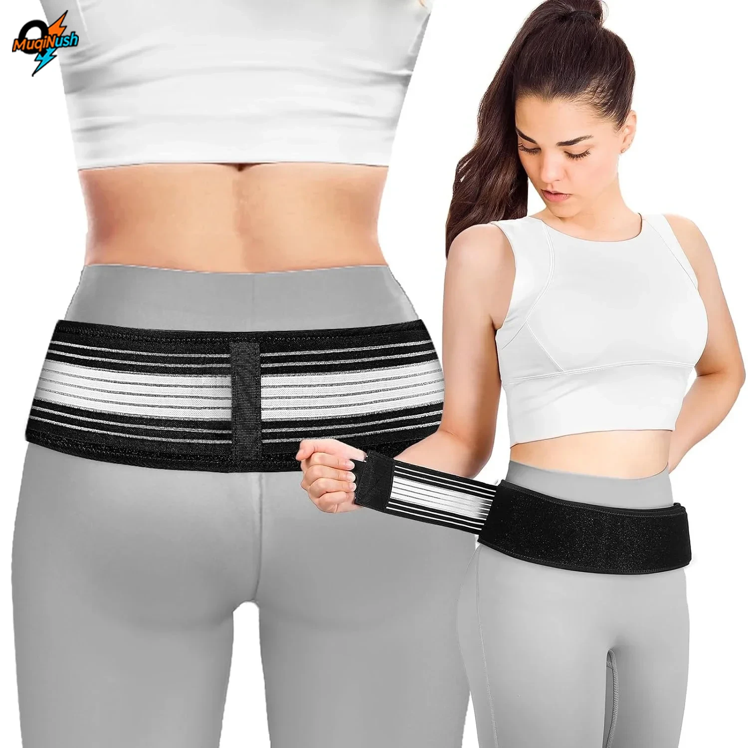 MuqiNush Sacroiliac SI Joint Hip Pelvic Support Trochanter Belt, Lower Back Brace Sciatica Pelvis Lumbar Pain Relief Men Women
MuqiNush Sacroiliac SI Joint Hip Pelvic Support Trochanter Belt, Lower Back Brace Sciatica Pelvis Lumbar Pain Relief Men Women