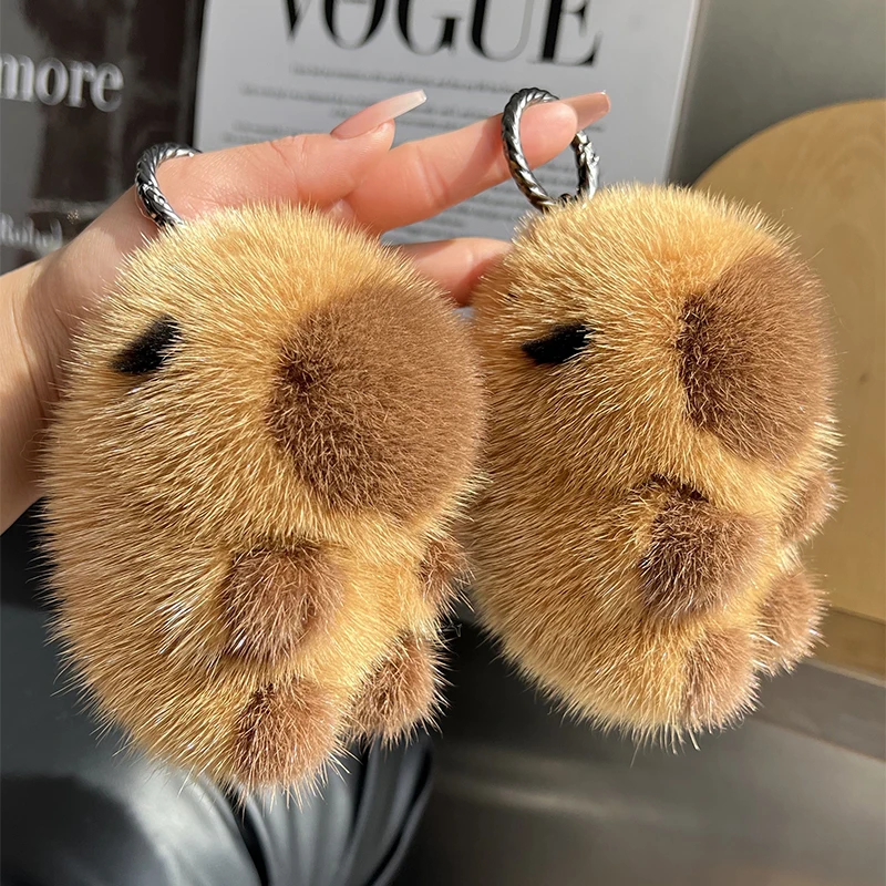 New Natural Mink Fur Little Capybara Key Chain Charm Women Fashion Plush Car Keychain Bag Pendant Party Gift Jewelry Trinket
New Natural Mink Fur Little Capybara Key Chain Charm Women Fashion Plush Car Keychain Bag Pendant Party Gift Jewelry Trinket