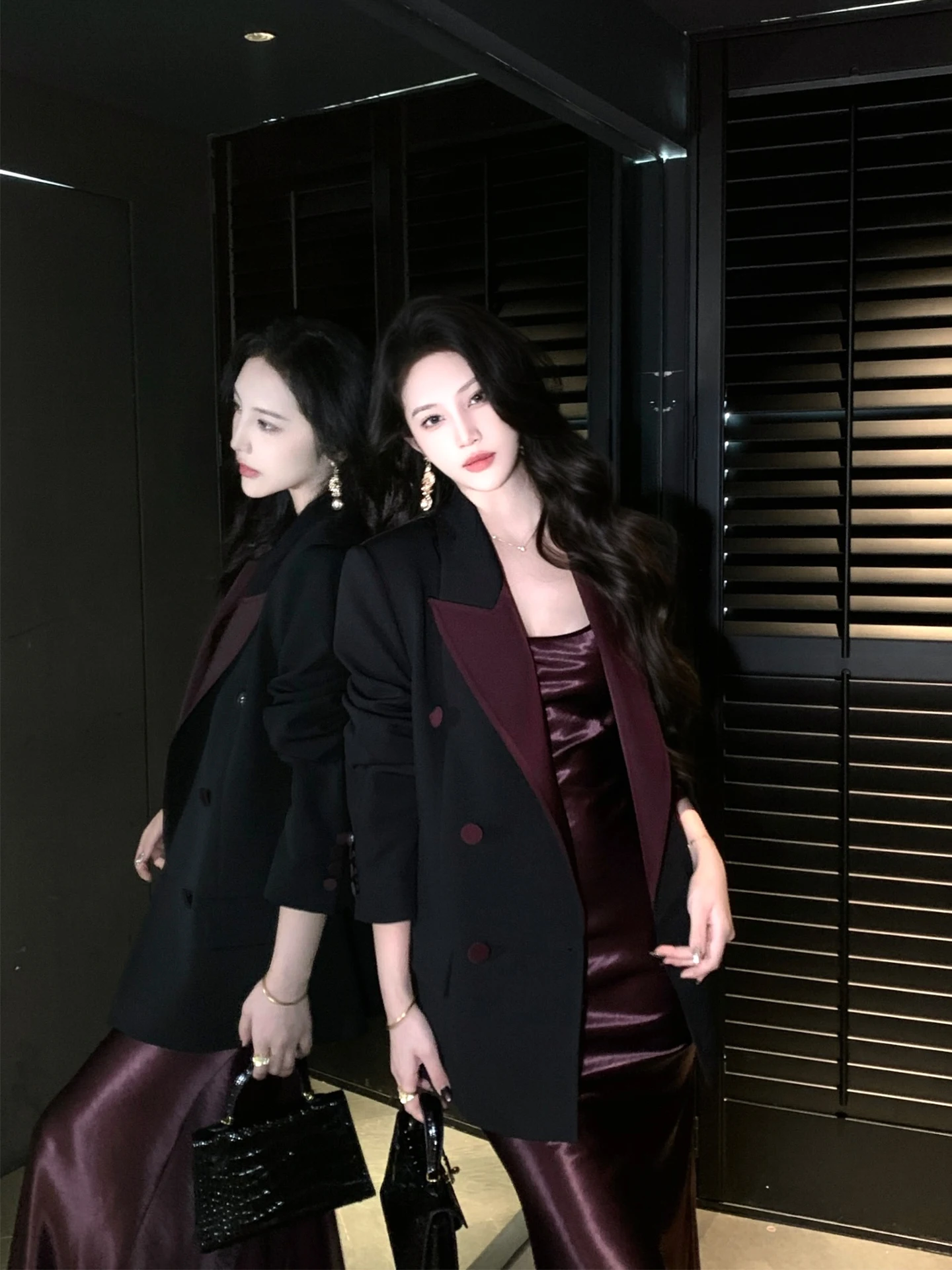 Bla Mid-Length Women's Suit Jaet Slimming Design Spring Autumn Polyester Fiber Long Sve Double Breasted Coat
Bla Mid-Length Women's Suit Jaet Slimming Design Spring Autumn Polyester Fiber Long Sve Double Breasted Coat