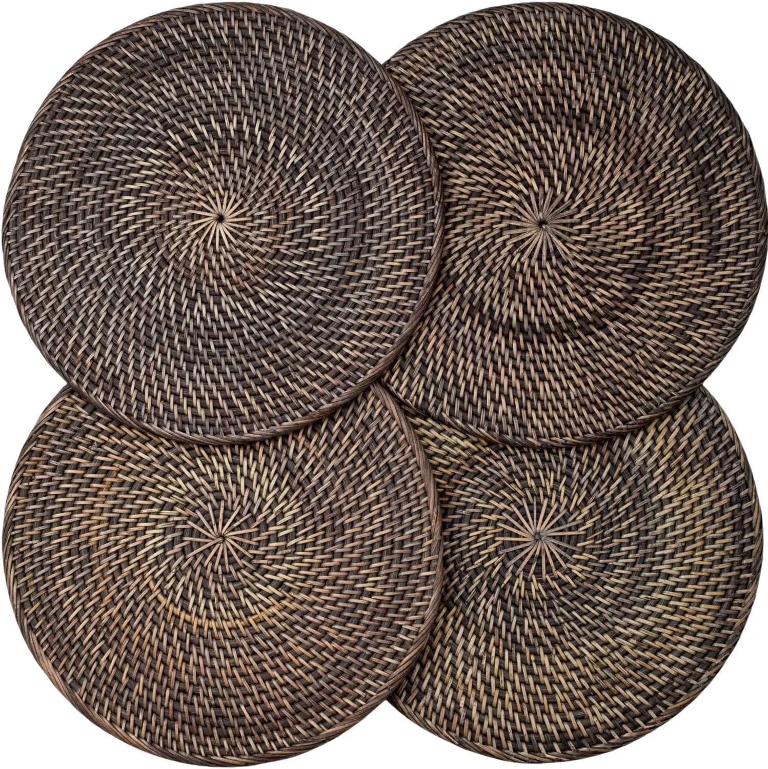 4-Pack 13-inch Rattan Placemats - Round Woven Table Mats for Dinner Plates, Boho Home Decor
4-Pack 13-inch Rattan Placemats - Round Woven Table Mats for Dinner Plates, Boho Home Decor